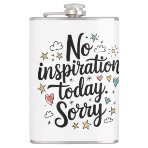 Geen inspiratie vandaag – leuk & kleurrijk design heupfles