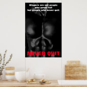 Geen Inspirerend Bodybuilding Fitness meer Poster (Keuken)