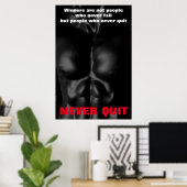 Geen Inspirerend Bodybuilding Fitness meer Poster (Thuiskantoor)