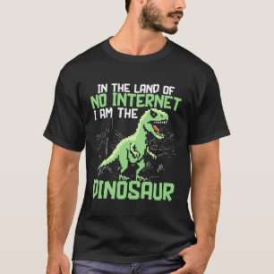 Geen internet dinosaurus liefhebber paleontologie t-shirt
