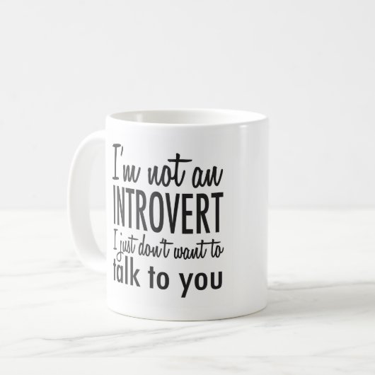Geen Introvert Mok (Voorkant links)