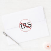 Geen IRS-stickers Ronde Sticker (Envelop)