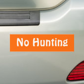 Geen jagen bumpersticker (Op auto)