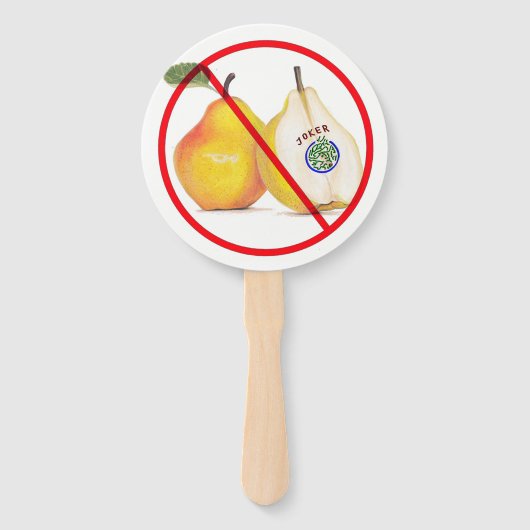 Geen Jokers met Pears Fan Handwaaier (Voorkant)