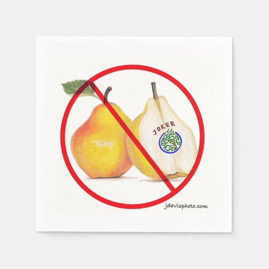Geen jokers met peren servetten (Voorkant)