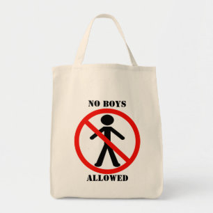 Geen jongens toegestaan tote bag