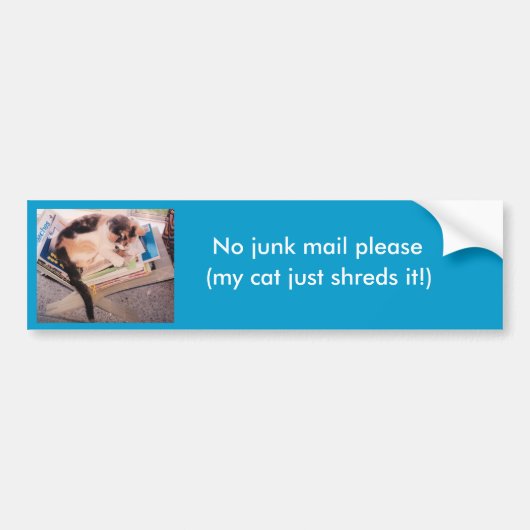 Geen junkmail alstublieft bumper sticker (Voorkant)