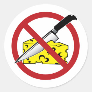 Geen kaasmaaizone ronde sticker