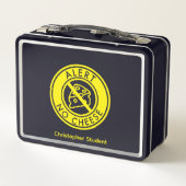 GEEN KAMER Alert & Name Metal Lunch Box (Achterkant)