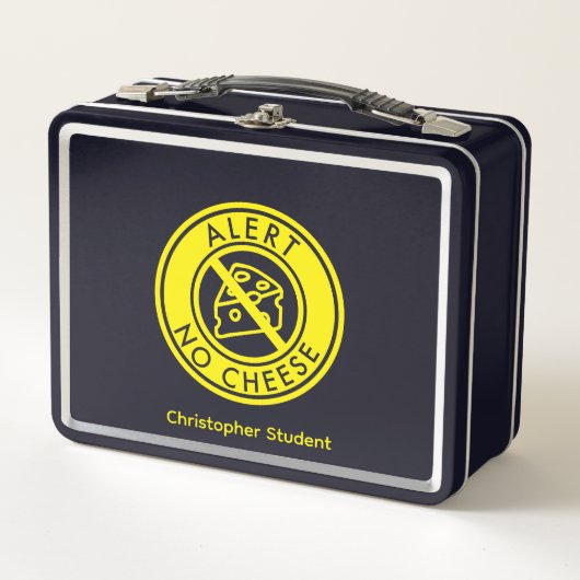 GEEN KAMER Alert & Name Metal Lunch Box (Voorkant)