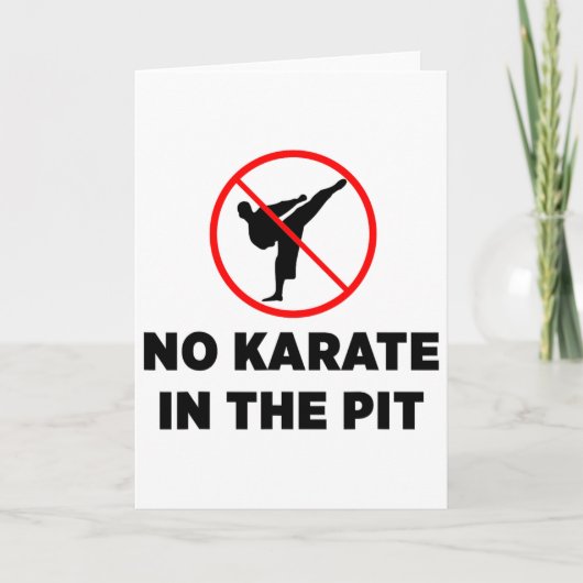 Geen karate in de pit 1 kaart (Voorkant)