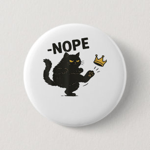 Geen kattenkoningen in Amerika Ronde Button 5,7 Cm