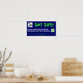 Geen kauwgom poster (Keuken)