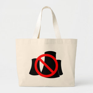 Geen kernenergie grote tote bag