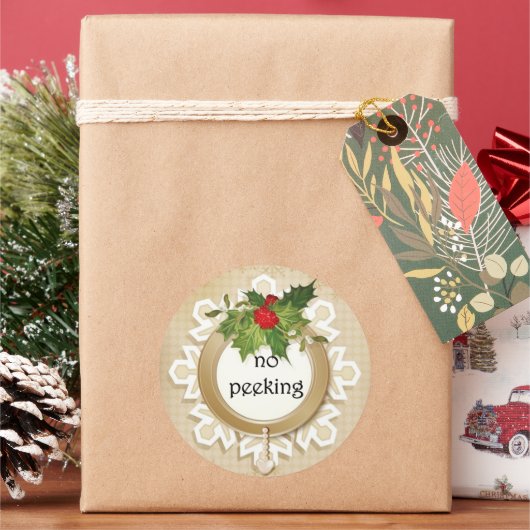 Geen kerst ronde sticker (Feestdagen)