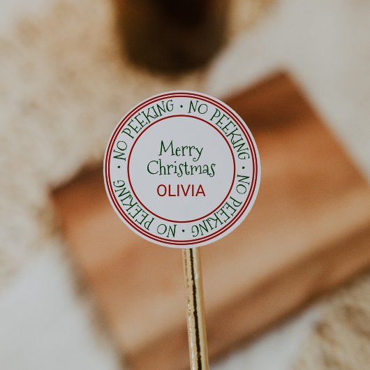 Geen kerstcadeautjes ronde sticker
