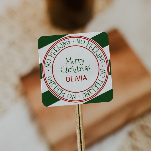 Geen kerstcadeautjes vierkante sticker