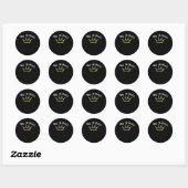 Geen Kings Klassieke Retro Koele Stijl Ronde Sticker (Vel)