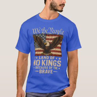 Geen Kings-shirt Amerika vintage vlag No Kings Day T-shirt