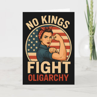 Geen Kings Vrouwen Retro Patriottische Vrouw Vrijh Kaart