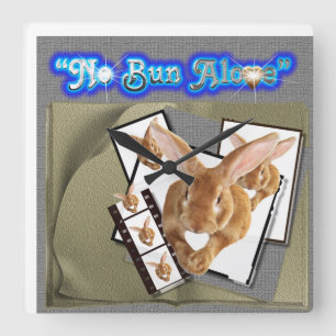 Geen knop alleen vierkante klok