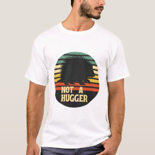 Geen Knuffelaar Stekelvarken Zwart T-shirt