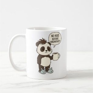 Geen knuffels voor het ontbijt - Funny Sleepy Pand Koffiemok