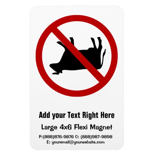 GEEN Koe uitzetten! Magneet (Verticaal)