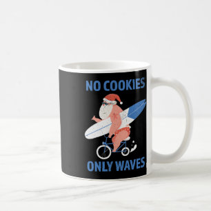 Geen Koekjes Alleen Golven Surfende Kerstman Kerst Koffiemok