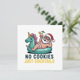 Geen koekjes, gewoon cocktails Kerstmis Zomer Kers Feestdagenkaart