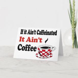 Geen Koffie Feestdagen Kaart
