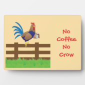 Geen koffie geen kraai Haan Fotoplaat (voorkant)