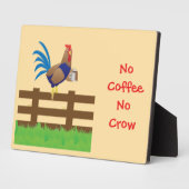 Geen koffie geen kraai Haan Fotoplaat (Zijkant)