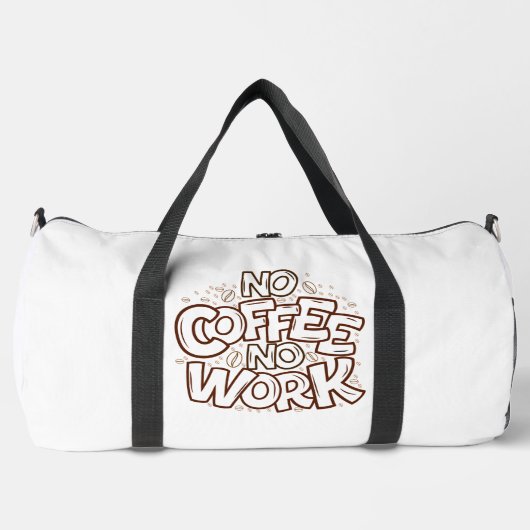 Geen Koffie Geen Werk Doodle Plunjezak (Voorkant)