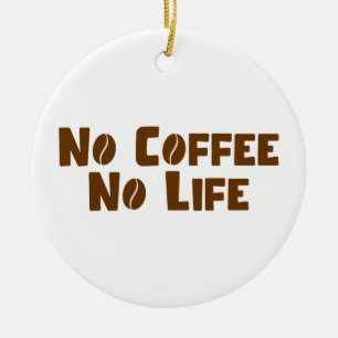 Geen koffie-leven keramisch ornament