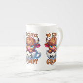 Geen koffie veel chagrijnig porselein kop (Voorkant rechts)