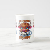 Geen koffie veel chagrijnig porselein kop (Voorkant)