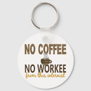 Geen koffie zonder werkende internetist sleutelhanger