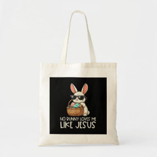 Geen konijn houdt van mij zoals Jezus Christelijk Tote Bag