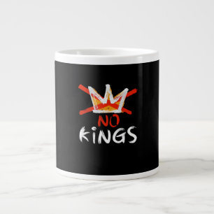 Geen Koning Grappige Citaten Retro Creatieve Stijl Extra Grote Beker