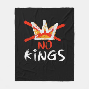 Geen Koning Grappige Citaten Retro Creatieve Stijl Fleece Deken
