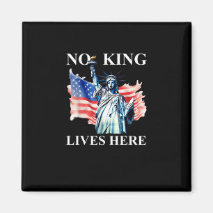 Geen Koning Leeft in Amerika Vrijheidsvlag Patriot Magneet