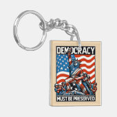 Geen koning redt de democratie sleutelhanger (Voorkant Links)