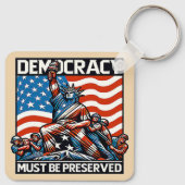 Geen koning redt de democratie sleutelhanger (Achterkant)