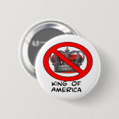 Geen "koning van Amerika" Ronde Button 5,7 Cm (Voorkant /achterkant)