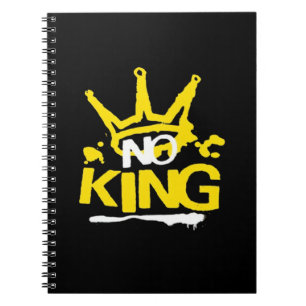 Geen Koning Vintage Stijl Notitieboek
