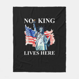 Geen Koning Woont in Amerika Vrijheidsvlag Patriot Fleece Deken