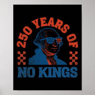 Geen koningen 250 jaar George Washington Poster