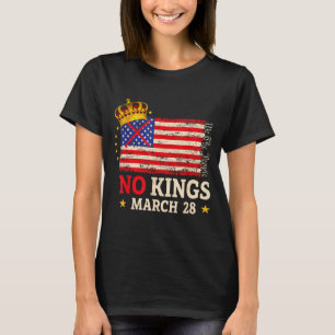 Geen koningen 28 maart 2026 geen koninginnedag us t-shirt