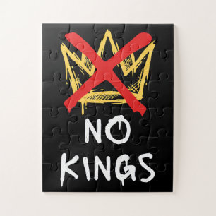 Geen Koningen Amerika Protest Democratie Anti-Trum Legpuzzel
